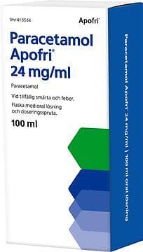 Apofri Paracetamol Oral Lösning 24 mg/ml 100ml