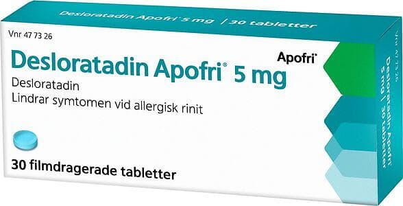 Apofri Desloratadin 5mg 30 Tabletter