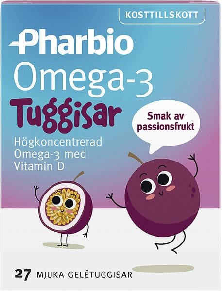 Pharbio Omega-3 Tuggisar 27 Kapslar