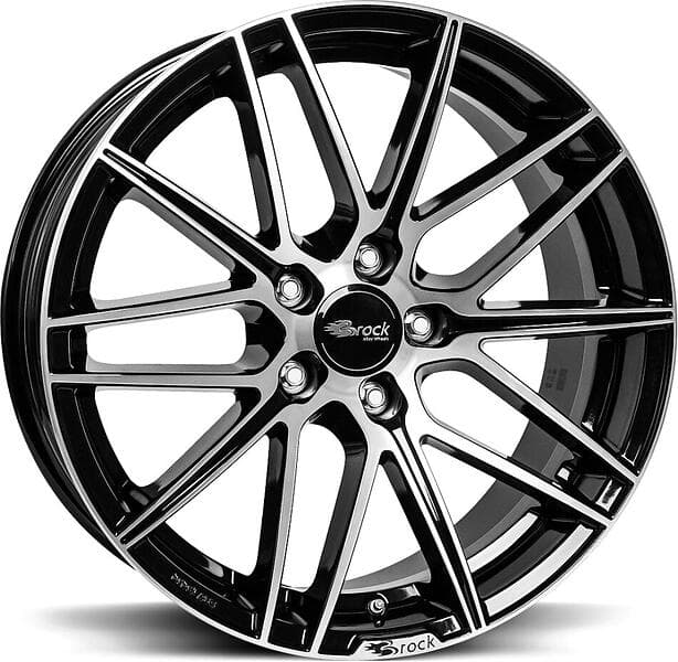 Brock Wheels B34 Black Full Polish 8.5x19 5/115 ET40 CB70.2