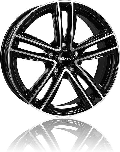 Brock Wheels RC27 Black Full Polish 8x19 5/112 ET57 CB66.7