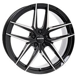 Nitro Wheels Throne FF Black Polished 9.5x22 5/112 ET42 CB66.4