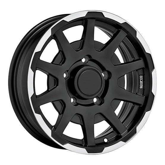 Sparco Wheels Dakar Matt Black Polished 5.5x16 5/139.7 ET5 CB108.3