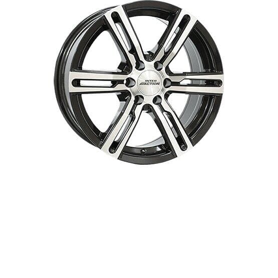 Inter Action Kargin 6-spoke Black/Polished 8x18 6/114.3 ET30 CB66.1