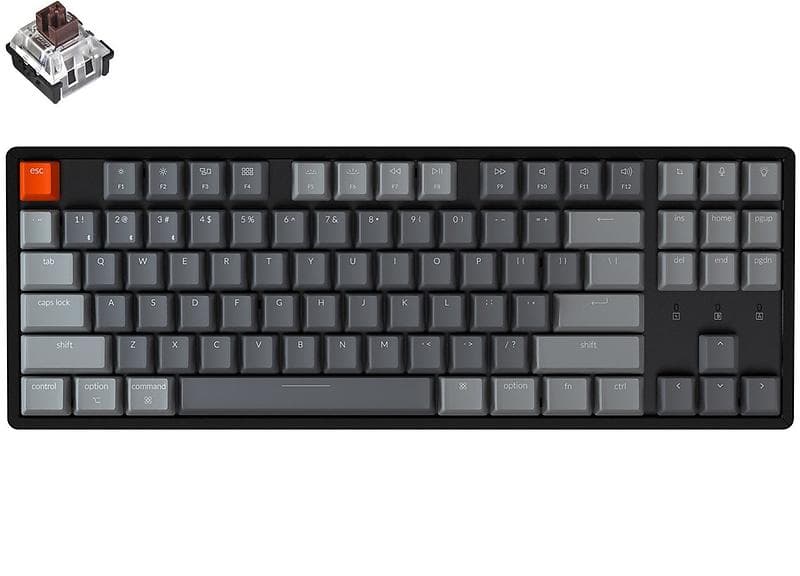 Keychron K8 Wireless RGB TKL Gateron Hot-Swappable Brown (Nordisk)