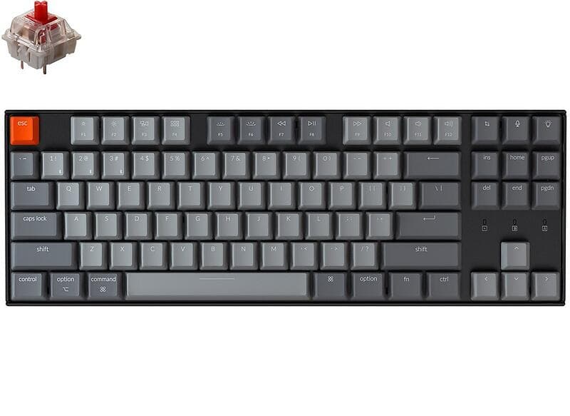 Keychron K8 Wireless RGB TKL Gateron Hot-Swappable Red (Nordisk)