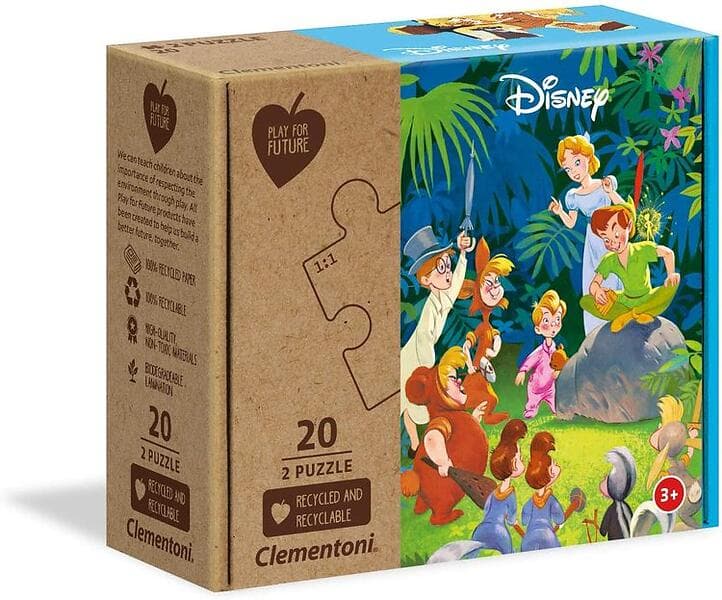 Clementoni Pussel Kids Play For Future Jungle Book Peter Pan 2x20 Bitar