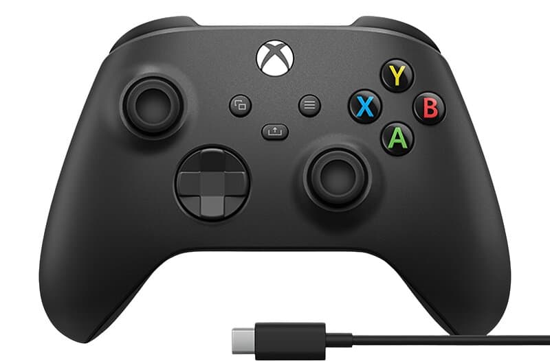 Microsoft Xbox Series X Wireless Controller - Carbon Black + Cable (Xbox Series X)