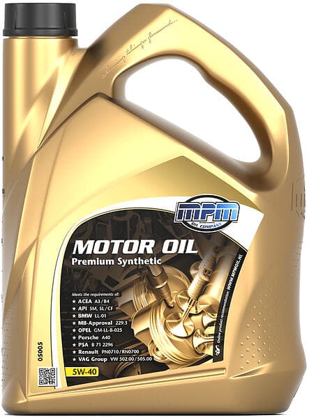 MPM Oil Premium Synthetic 5W-40 5 l