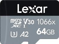 Lexar Professional microSDXC Class 10 UHS-I U3 V30 A2 1066x 64GB