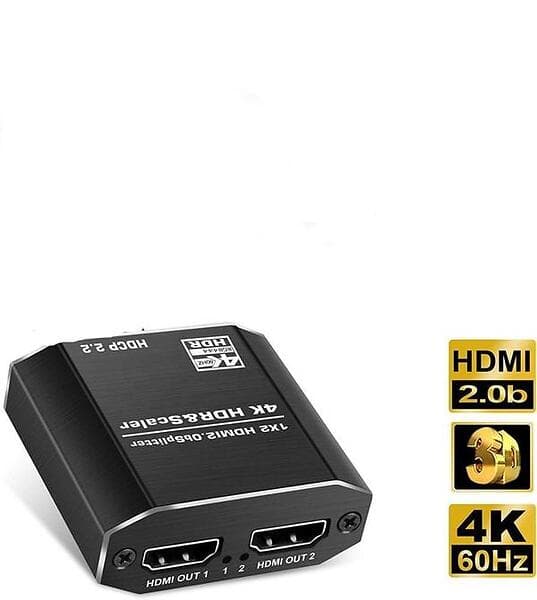 NÖRDIC 18Gbps HDMI - 2xHDMI F-F Splitter Adapter