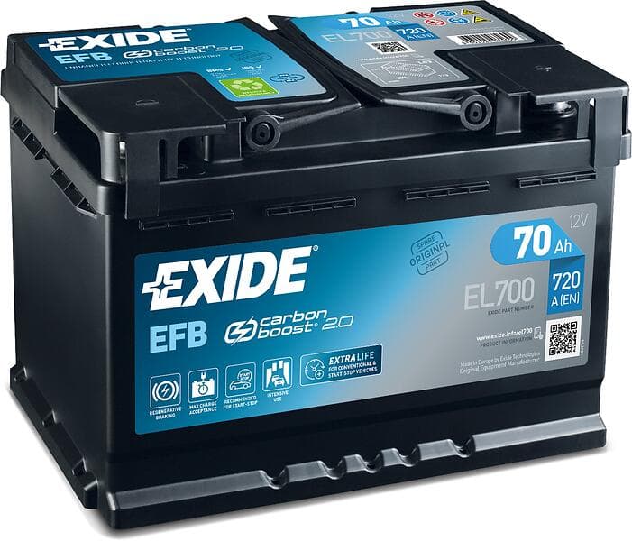 Exide EFB EL700 70Ah 720A