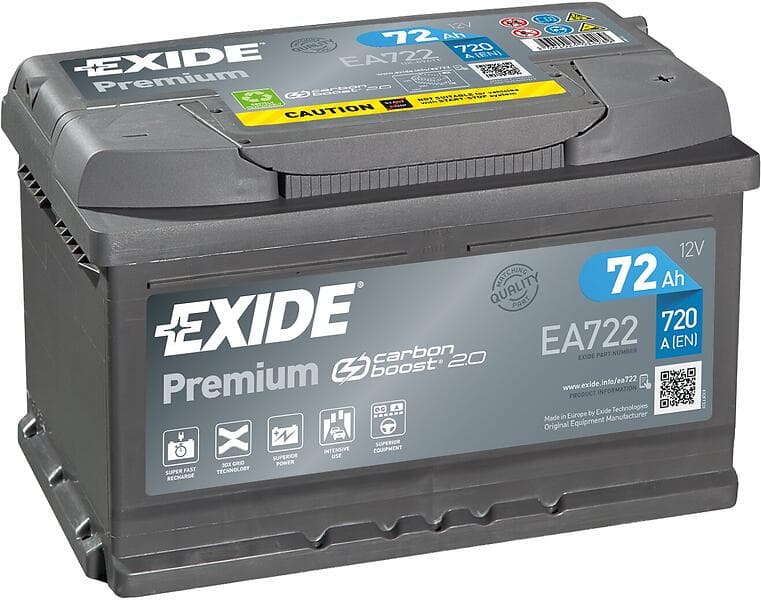 Exide Premium EA722 72Ah