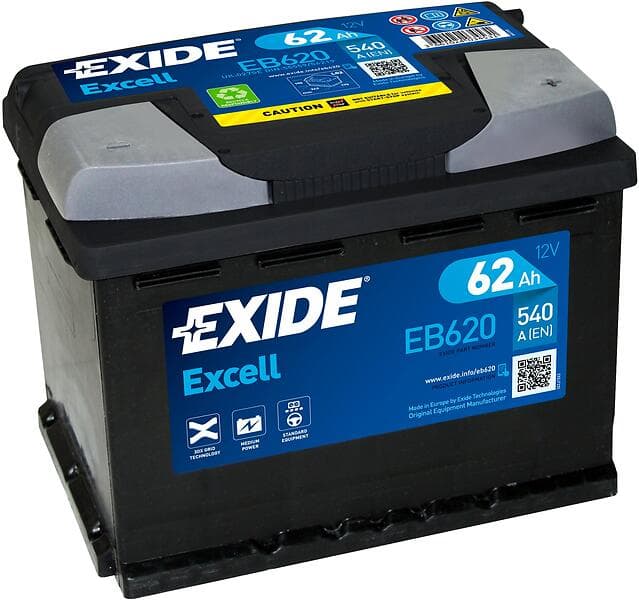 Exide Excell EB620 62Ah