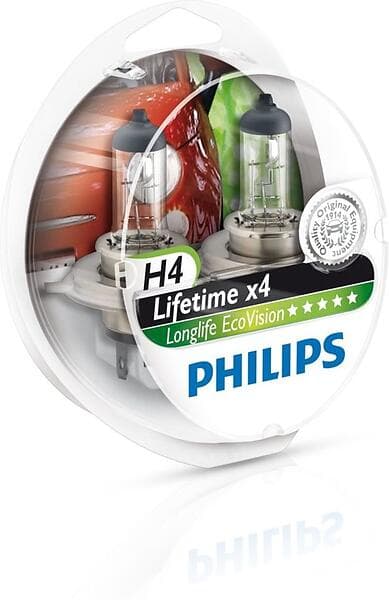 Philips LongLife EcoVision 12342 H4 60/55W 12V (2-pack)