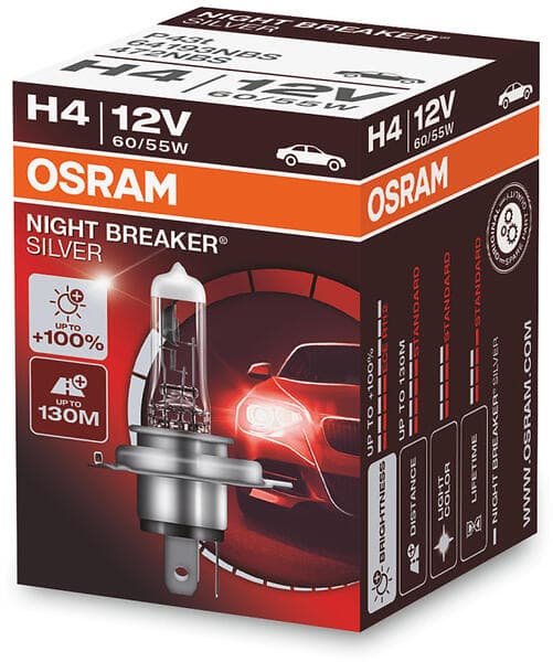 Osram Night Breaker Silver 64193 H4 60/55W 12V (2-pack)