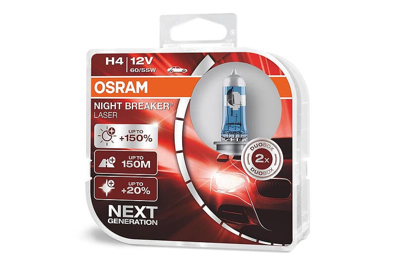 Osram Night Breaker Laser 64193 H4 60/55W 12V (2-pack)