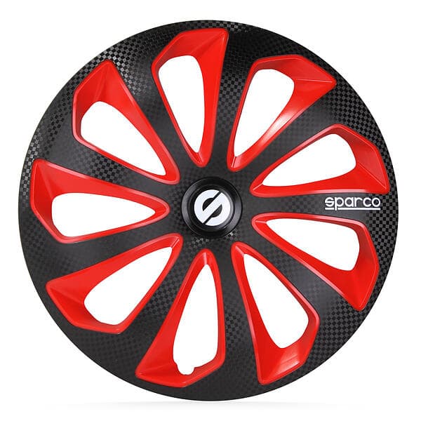 Sparco Sicilia 15" Svart/Röd Kol 4st