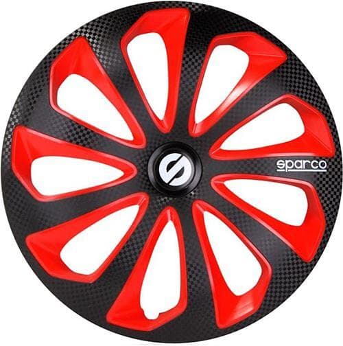 Sparco Sicilia 16" Svart/Röd Kol 4st