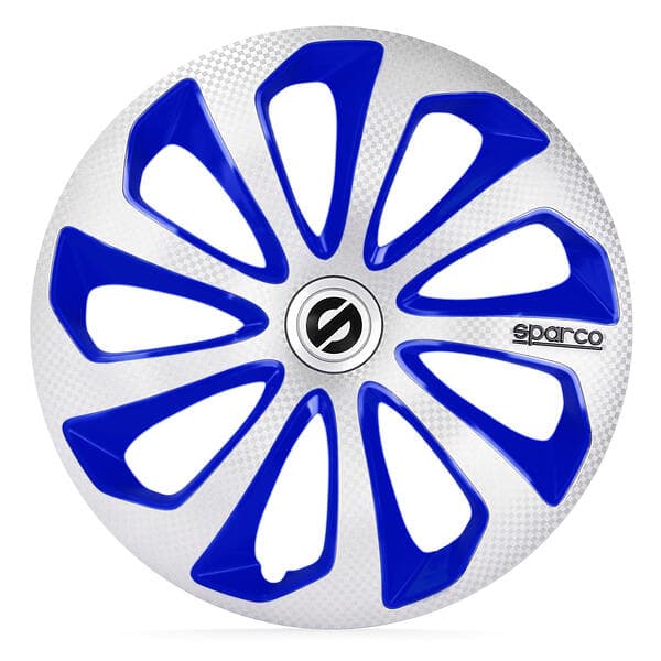 Sparco Sicilia 14" Silver/Blå Kol 4st