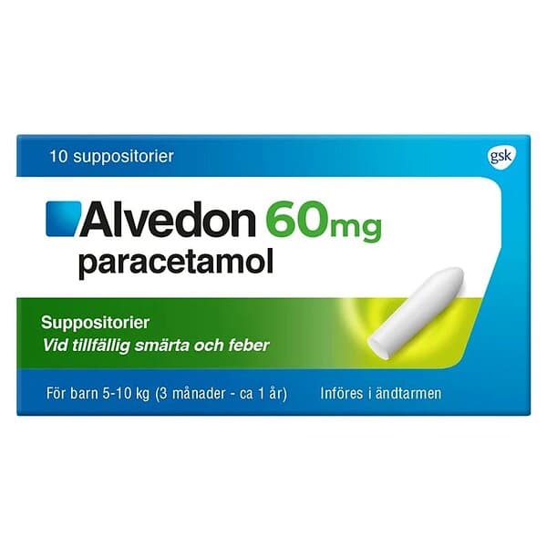 Alvedon 60mg 10 Suppositorier