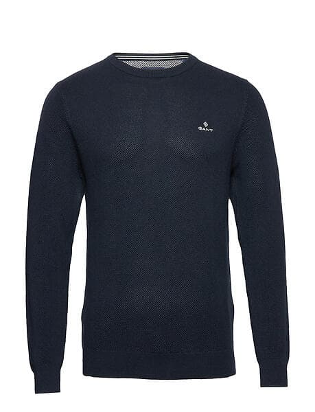 Gant Cotton Pique Crew Neck Sweater (Herr)