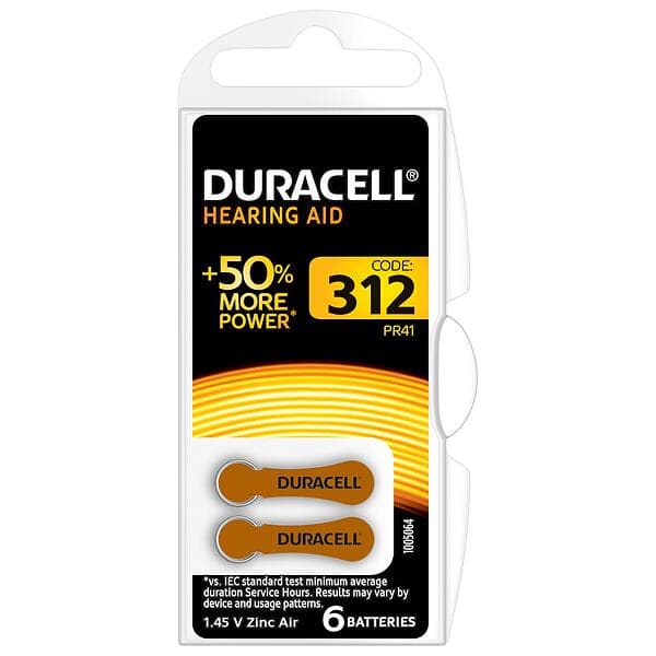 Duracell Hearing Aid (DA312) 6-pack