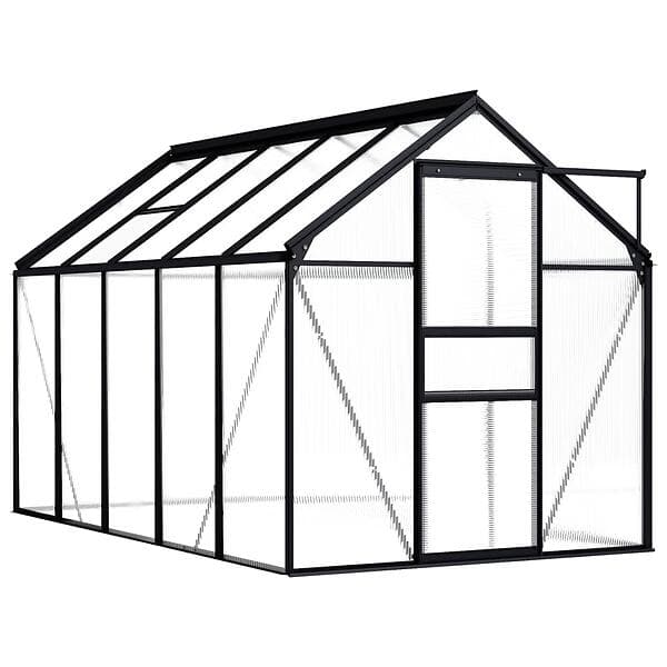 vidaXL Växthus 5,89m² (Aluminium/Antracit)