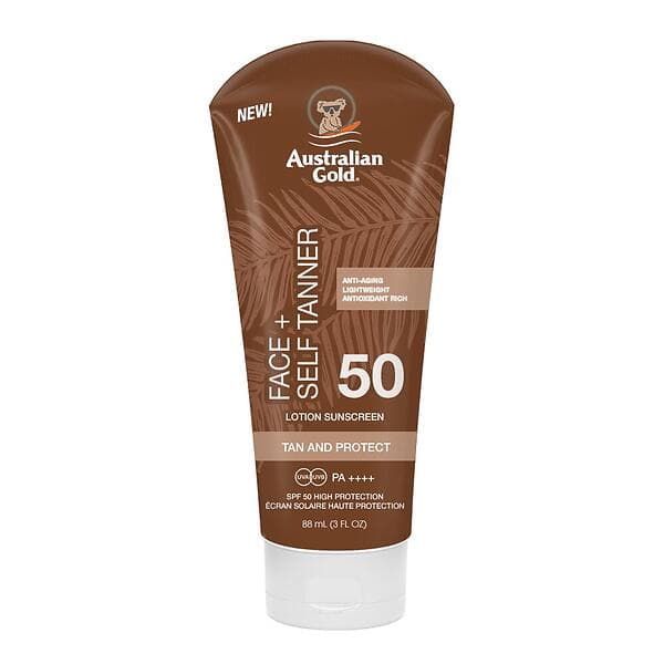 Australian Gold Face+ Self Tanner Tan & Protect SPF50 88ml