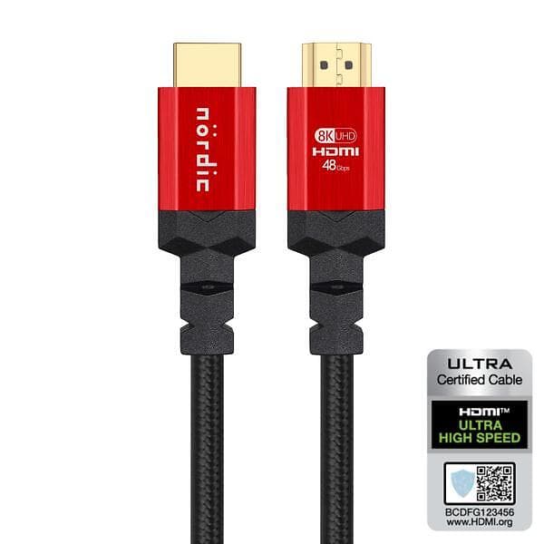NÖRDIC 8K Certifierad HDMI - HDMI Ultra High Speed 0,5m