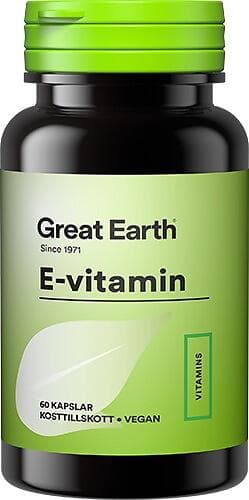 Great Earth E-vitamin 60 Kapslar