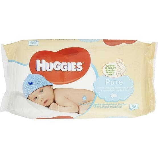 Huggies Pure Baby Wipes 56st