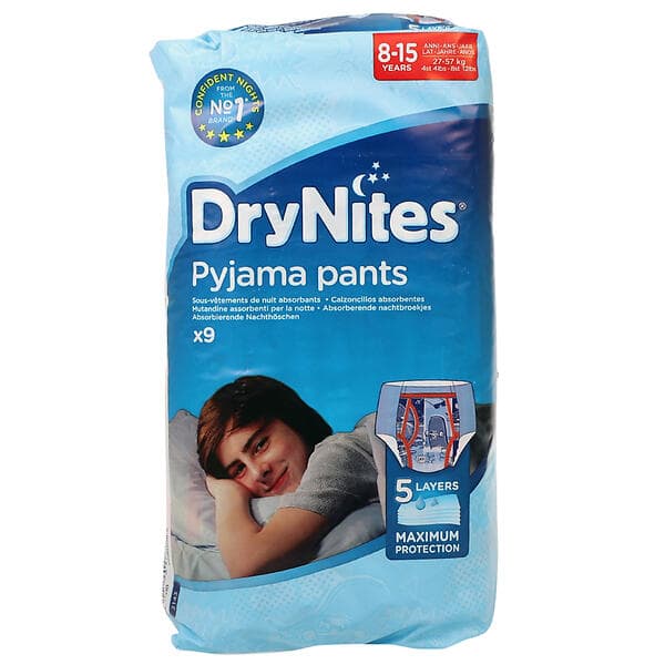 DryNites Pyjama Pants Boy 8-15 (9-pack)