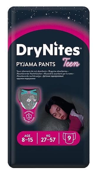 DryNites Pyjama Pants Girl 8-15 (9-pack)