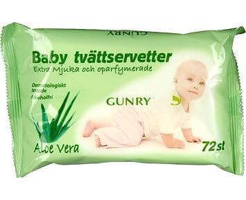 Gunry Aloe Vera Baby Wipes 72st