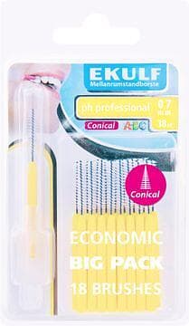 Ekulf  pH Professional 0,7mm 18-pack (Mellanrumsborste)