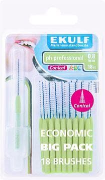 Ekulf  pH Professional 0,8mm 18-pack (Mellanrumsborste)