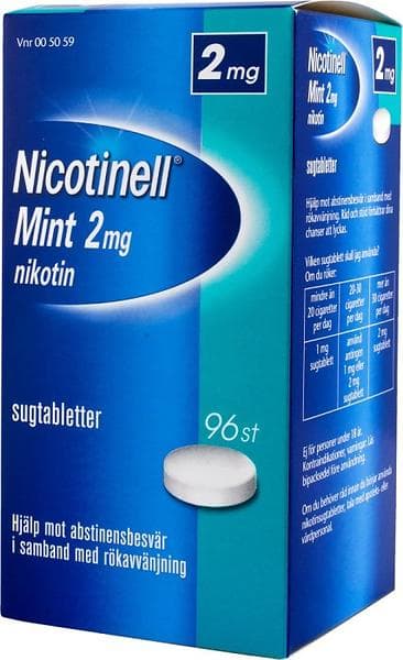 Nicotinell Mint 2mg 96 Sugtabletter