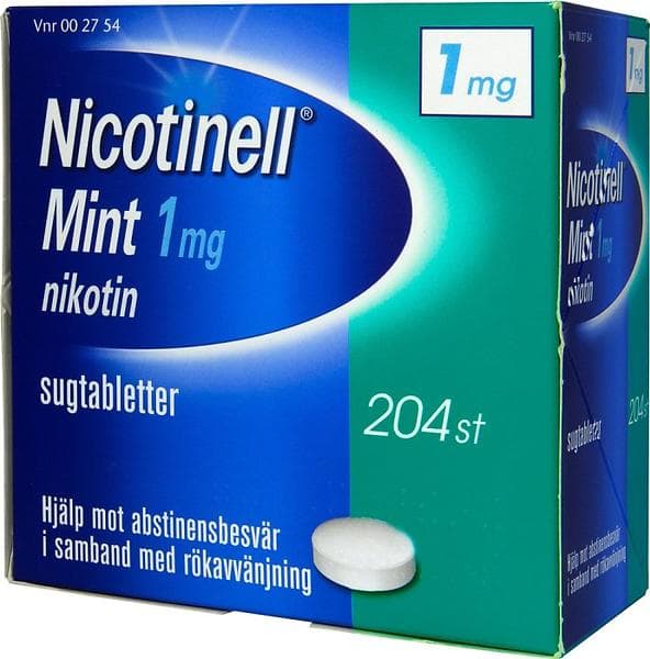 Nicotinell Mint 1mg 204 Sugtabletter