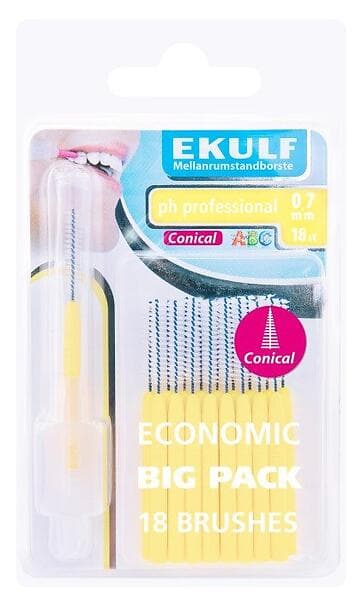 Ekulf  pH Professional Conical 0,7mm 18-pack (Mellanrumsborste)