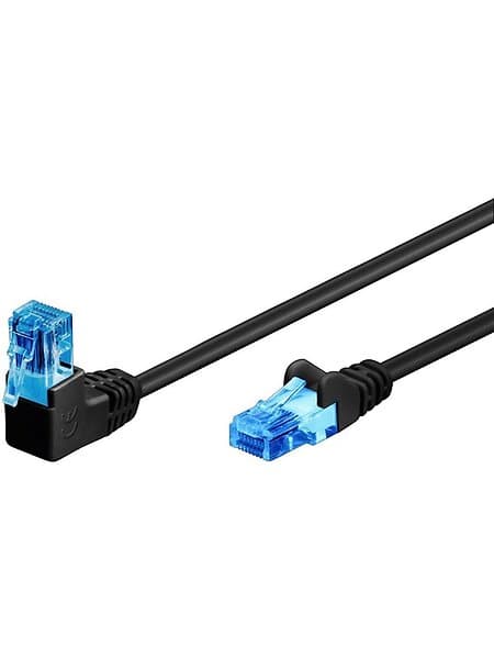 Goobay S/FTP Cat6 RJ45 - RJ45 (angled) LSZH 5m