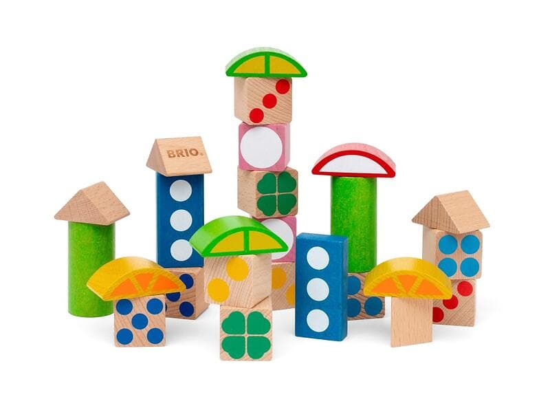 BRIO 25 Patterned Wooden Blocks 30112