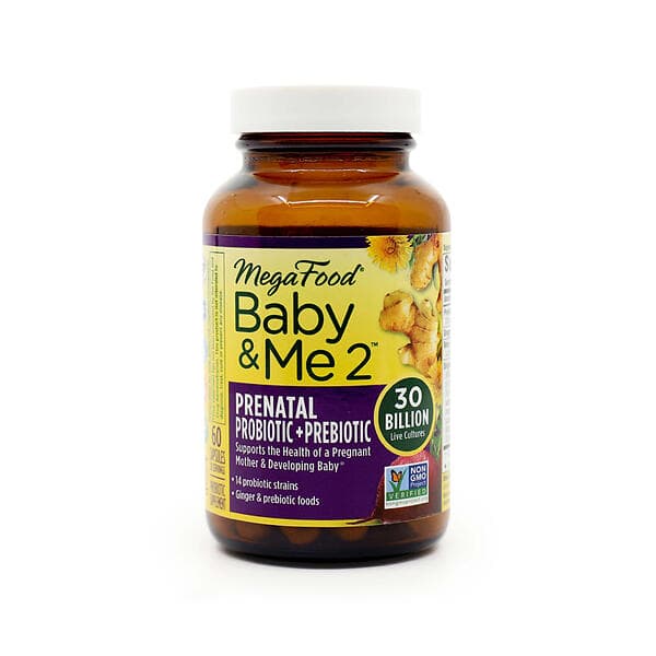 MegaFood Baby & Me 2 Prenatal Probiotic + Prebiotic 60 Kapslar