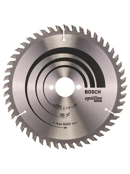 Bosch Cirkelsågklinga Optiline Wood 190 x 30 x 2,6 mm, 48