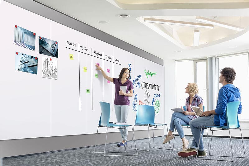 Legamaster Wall-Up Whiteboard 200x120cm
