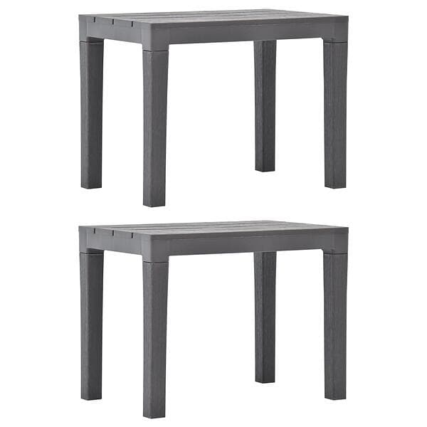 vidaXL Garden Benches 2 pcs Mocca Plastic
