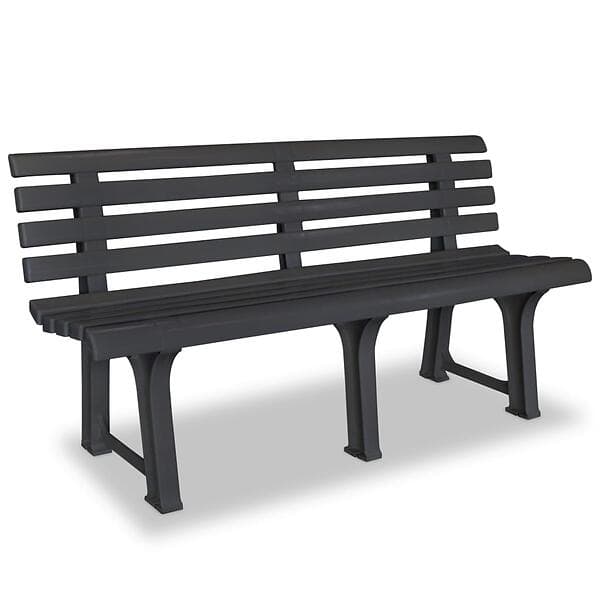 vidaXL Garden Bench 145,5 cm Plastic Anthracite