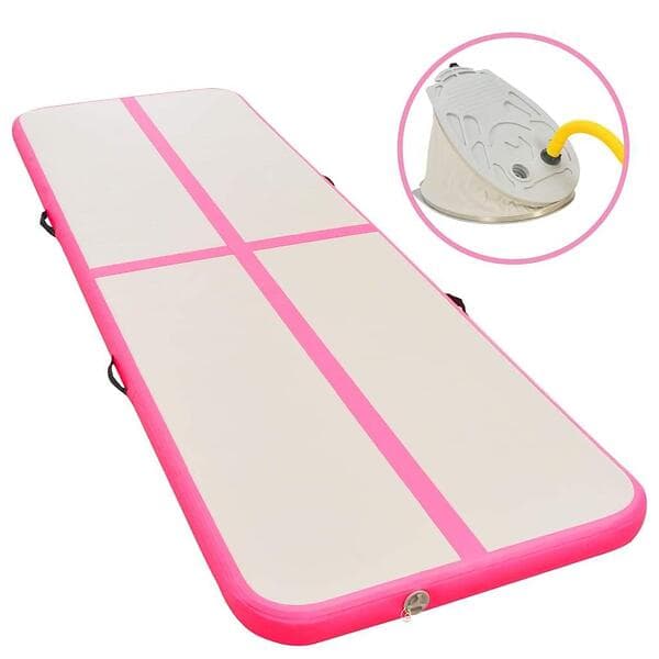 vidaXL Inflatable Gymnastics Mat with Pump 800x100x10 cm PVC