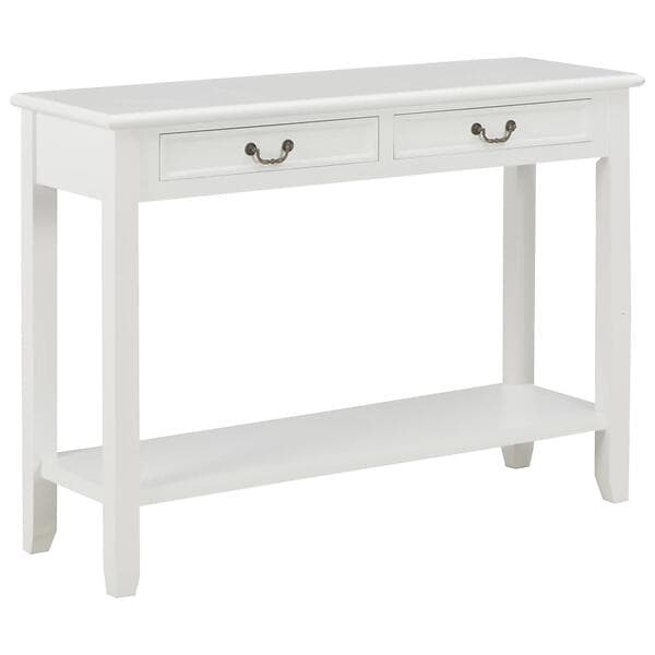 vidaXL Console Table White 110x35x80 cm Wood