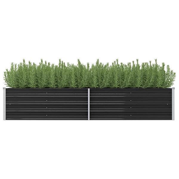 vidaXL Garden Raised Bed Anthracite 240x80x45 cm Galvanised Steel